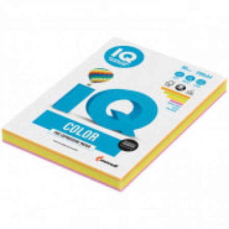 Бумага IQ "Color Neon Mixed Packs" А 4, 80 г/м 2, 200 листов 4 цвета